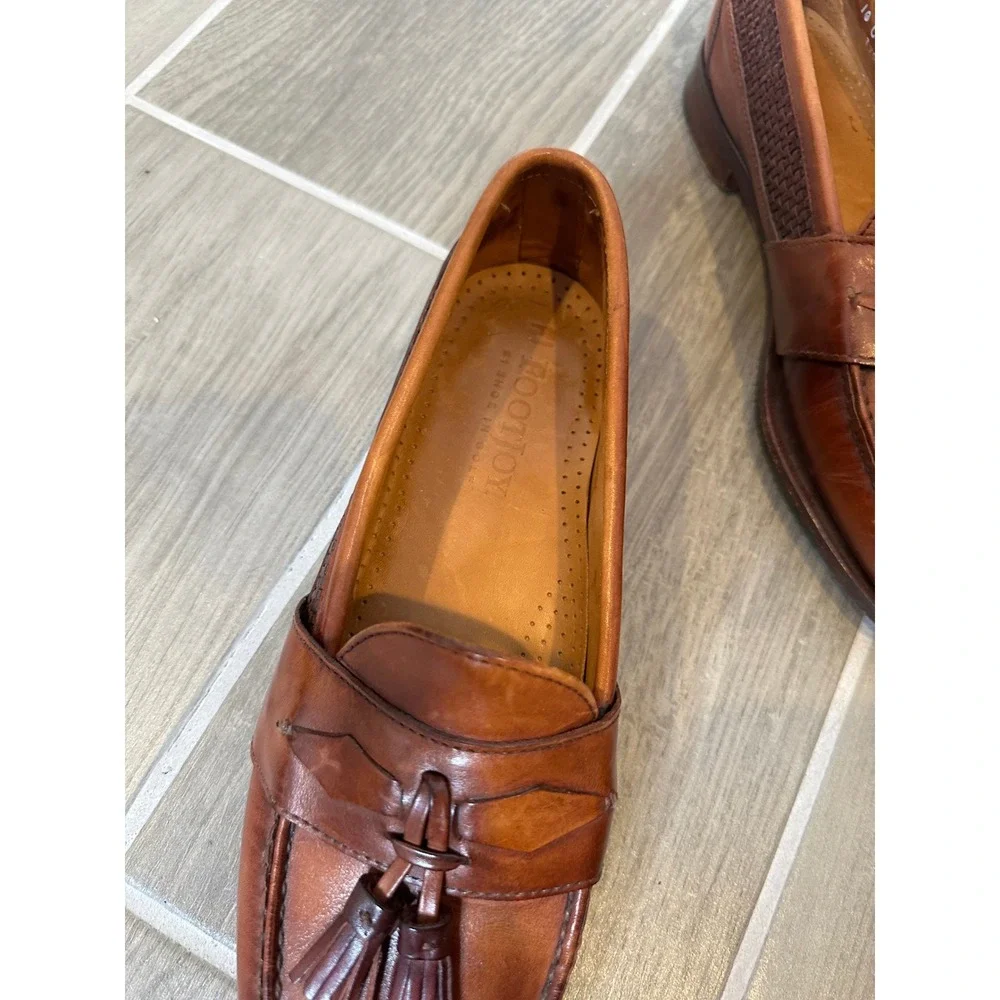 Footjoy Mens‎ Brown Leather Tassel Loafer Dress Shoes Size 10